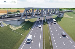 Wizualizacja wiaduktu kolejowego nad autostradą A4 (1)