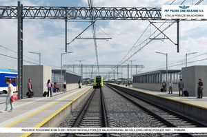 Wizualizacja przejścia podziemnego i peronów na stacji Podłęże Balachówka na linii kolejowej nr 622 Podłęże R401 - Tymbark (1)