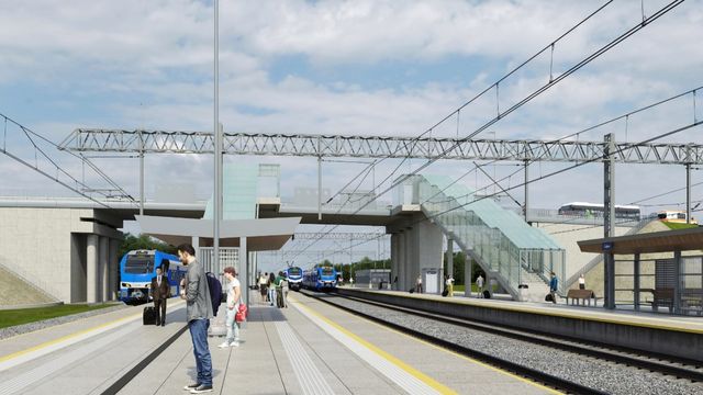 Wizualizacja stacji kolejowej Gdów_autor PLK SA