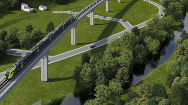 Wizualizacja estakady kolejowej w Łososinie Górnej (1)