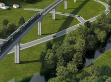 Wizualizacja estakady kolejowej w Łososinie Górnej (1)