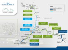 Infografika z harmonogram realizacji inwestycji projektu Podłęże-Piekiełko