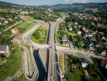 Wiadukt kolejowy w Limanowej - widok z góry
