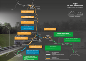 Mapa przedstawiająca harmonogram realizacji inwestycji