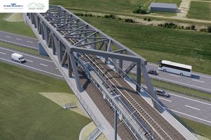 Wizualizacja wiaduktu kolejowego nad autostradą A4 (1)
