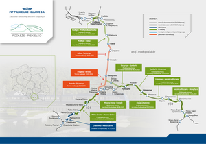 Mapa przedstawiająca harmonogram realizacji inwestycji